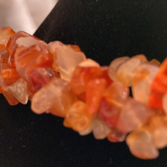 Vintage HDNY amber colored  statement necklace